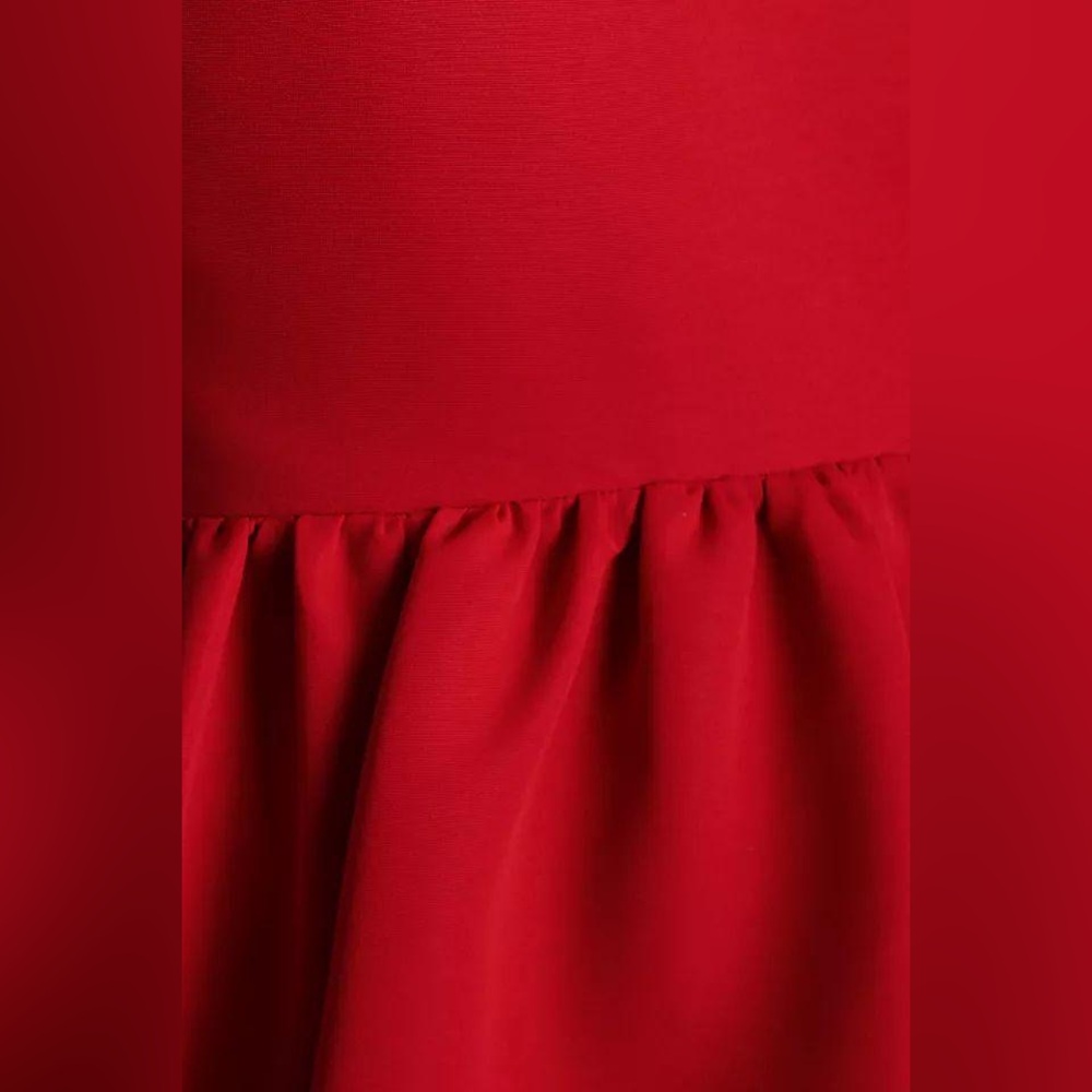 Sachin + Babi Red Bow-Back Evening Gown - Picture 5 of 16